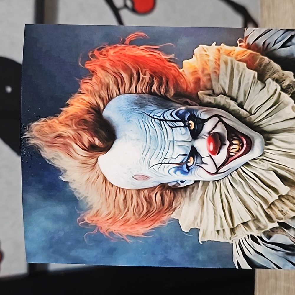4x6 Pennywise The Clown‎ IT Scary Fantasy Wall Art Watercolor Oil Painting Print - Picture 2 of 6